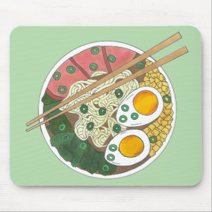 Ramen Noodles Bowl Japanese Food Restaurant Foodie Mouse Mat