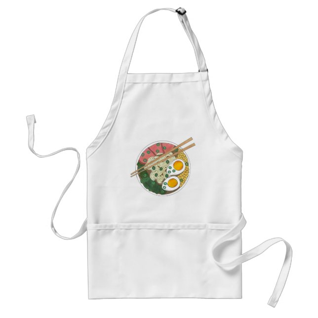 Ramen Noodles Bowl Japanese Food Restaurant Foodie Standard Apron (Front)