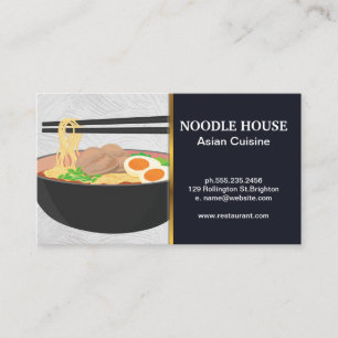 Ramen Noodles   Chopsticks Business Card