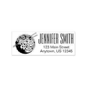 Ramen Noodles Japanese Food Personalised Address Rubber Stamp