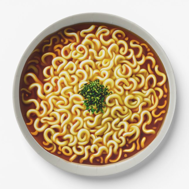 Ramen Noodles Paper Plate (Front)