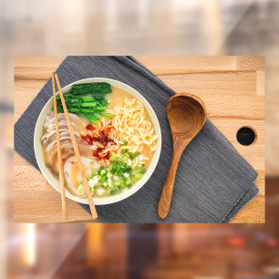 Ramen Noodles Top View Restaurant Picture Advert 1 Window Cling