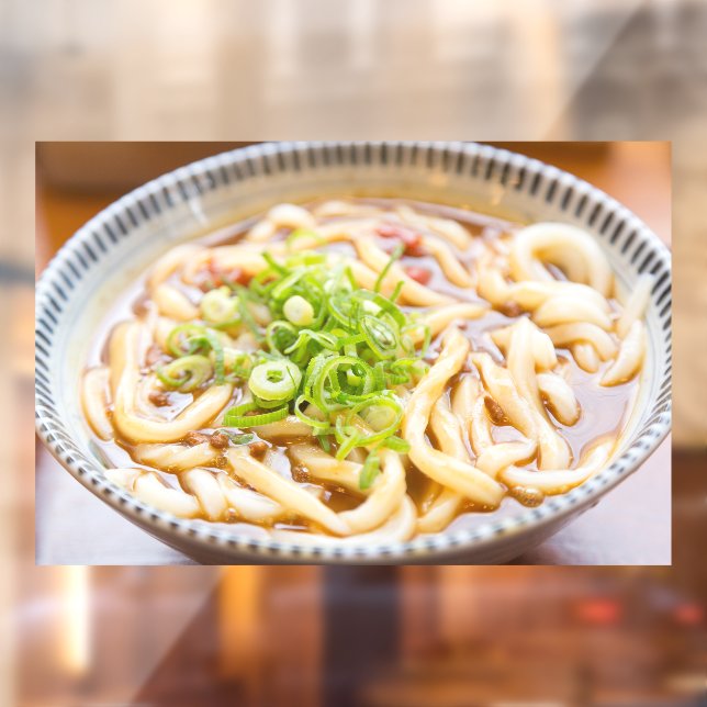 Ramen Noodles Top View Restaurant Picture Advert 2 Window Cling (Sheet 2)