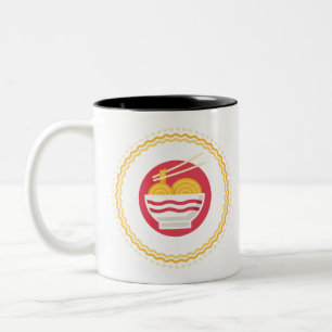 ramen noodles Two-Tone coffee mug