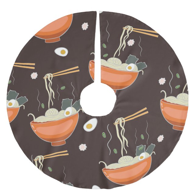 Ramen Noodles: Vintage Graphics Brushed Polyester Tree Skirt (Front)