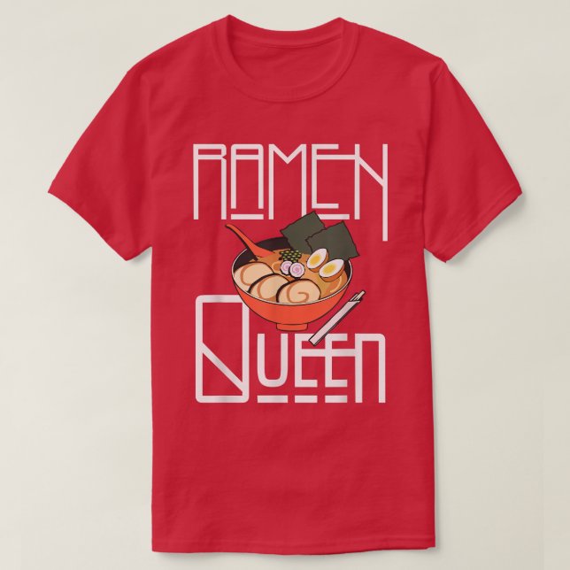 Ramen Queen, Kawaii For Teen Girls Women, Japanese T-Shirt (Design Front)