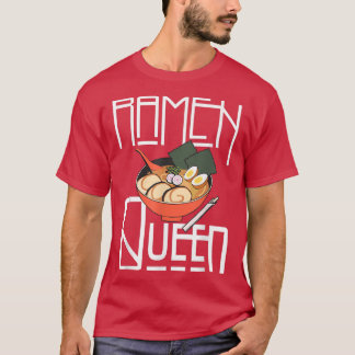 Ramen Queen, Kawaii For Teen Girls Women, Japanese T-Shirt