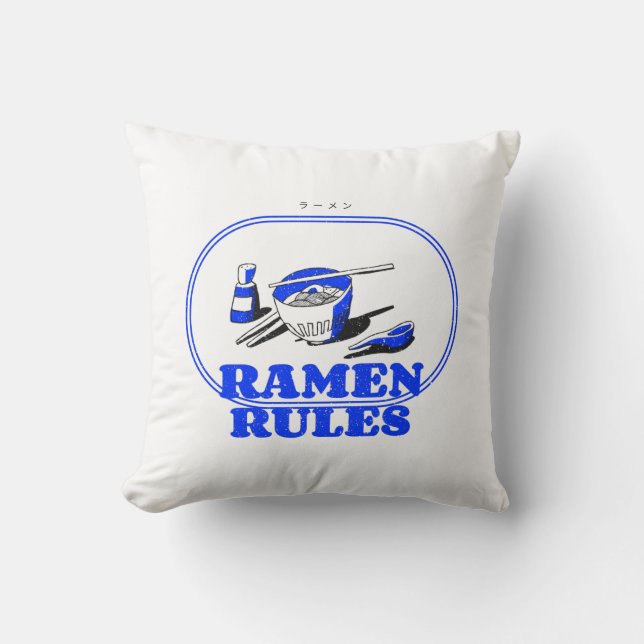 Ramen Rules - Japanese Noodles Lover Cushion (Front)