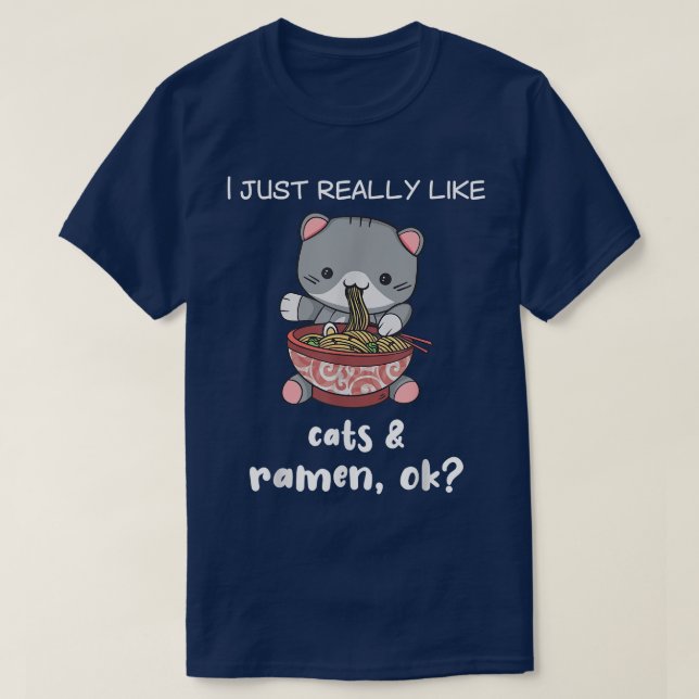 Ramen Shirt Cats and Ramen Cat Lover Japanese Rame (Design Front)