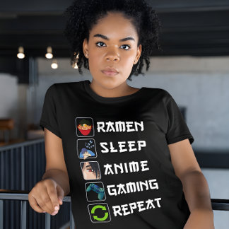 Ramen Sleep Anime Gaming Repeat T-Shirt