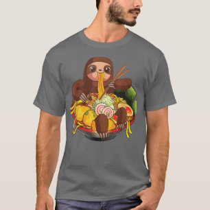 Ramen Sloth Kawaii Anime Japanese Food Gifts Girls T-Shirt