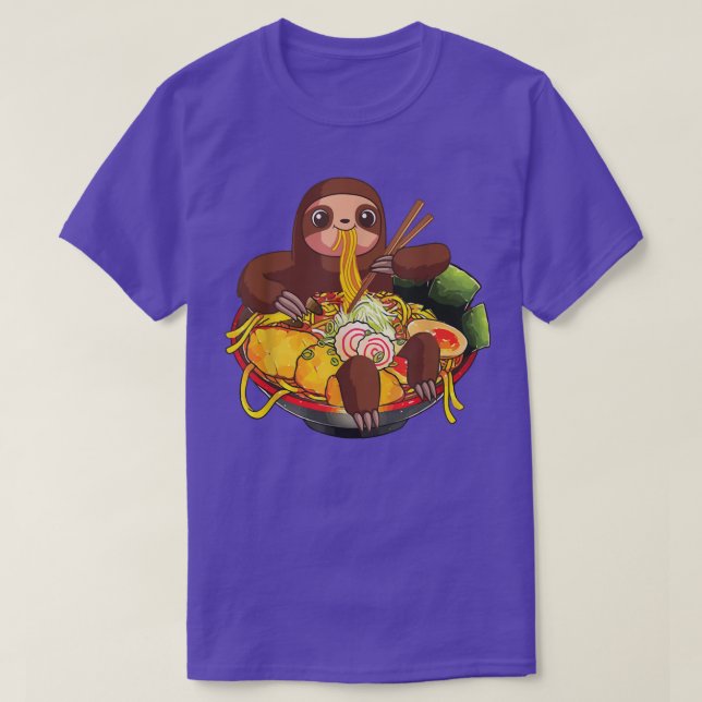 Ramen Sloth Kawaii Anime Japanese Food Gifts Girls T-Shirt (Design Front)