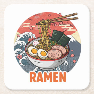 Ramen Square Paper Coaster
