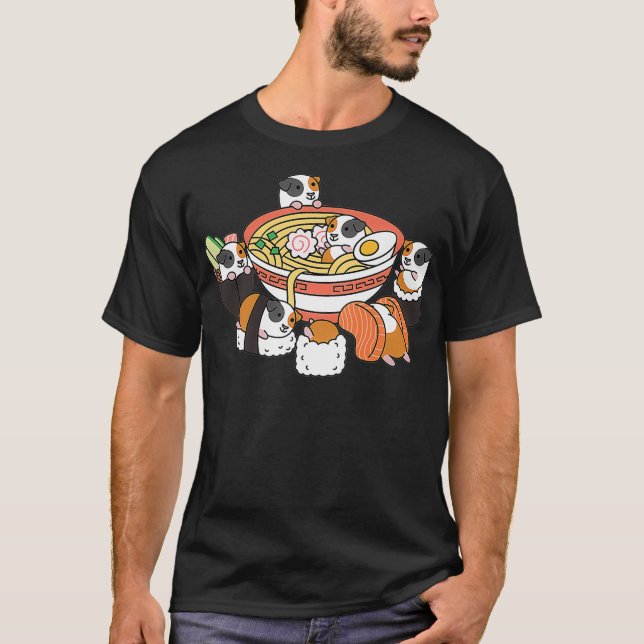 Ramen Sushi Guinea Pig Pet Premium  T-Shirt (Front)