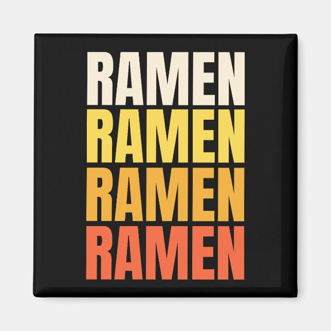 Ramen text design magnet (Front)