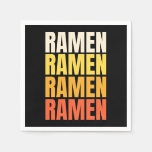 Ramen text design napkin