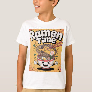 Ramen Time – Cute Cartoon Ramen Bowl T-Shirt