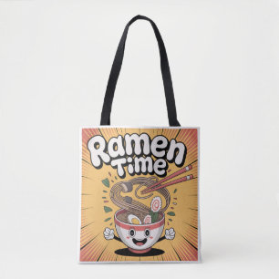 Ramen Time – Cute Cartoon Ramen Bowl Tote Bag