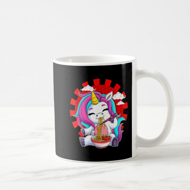 Ramen Unicorn Kawaii Anime Japanese Food Gift Girl Coffee Mug (Right)