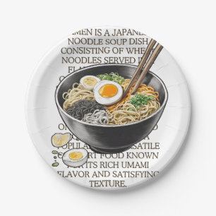 Ramen vintage sketch by CallisC Arts ⭐⭐⭐⭐⭐ Paper Plate