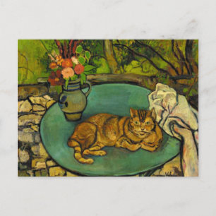 Raminou and Pitcher with Carnations Postcard