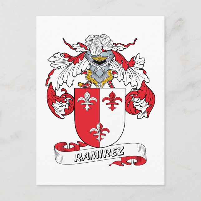 Ramirez Family Crest Postcard (Front)