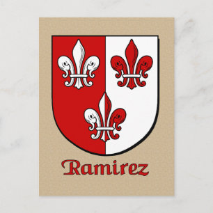 Ramirez Family Heraldic Shield Postcard