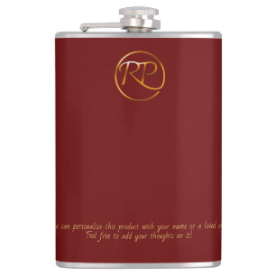 RAMO & PAUL gold logo fan Hip Flask