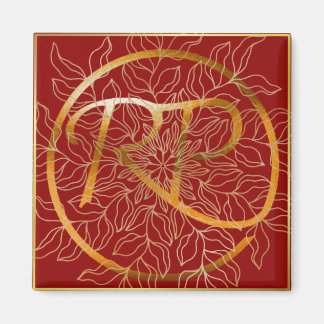 RAMO & PAUL logo red gold square Magnet