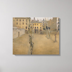 Ramon Casas -Courtyard of the Old Barcelona Prison Canvas Print