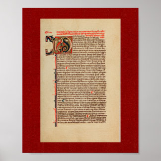 Ramon Llull: 13th Century Illuminated Manuscript Poster