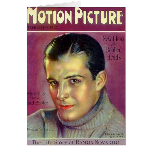 Ramon Novarro vintage illustration (Front)