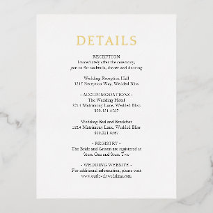 Ramona Minimal Elegant Wedding Foil Invitation Postcard