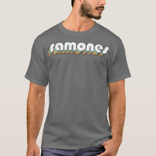 Ramones Retro Rainbow Typography Faded Style T-Shirt