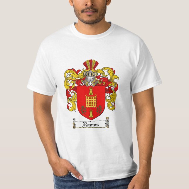 Ramos Family Crest - Ramos Coat of Arms T-Shirt (Front)
