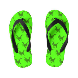 Rampaging Dinosaurs  Kid's Flip Flops