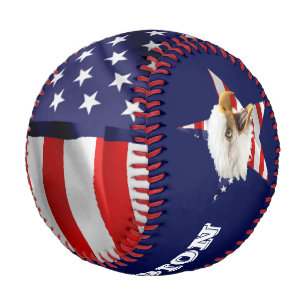 Rampant Bald Eagle, The American Flag, Star Baseball
