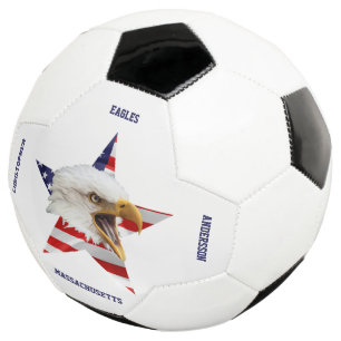 Rampant Bald Eagle, The American Flag, Star Football