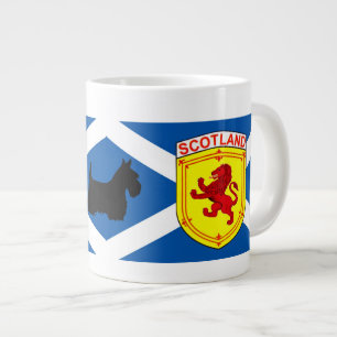 Rampant Lion/ St. Andrews flag/Scottish Terrier Large Coffee Mug
