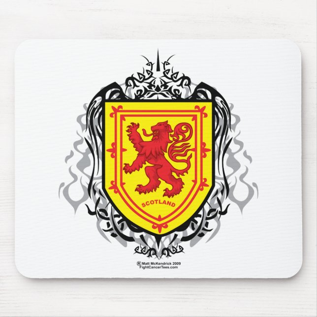 Rampant Lion Tribal Mouse Mat (Front)