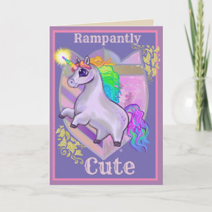 Rampantly Cute Unicorn Card