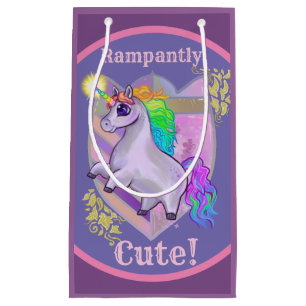 Rampantly Cute Unicorn Small Gift Bag