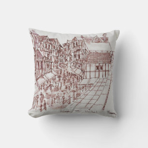 Ramparts, Mont Saint-Michel Normandy, France Cushion