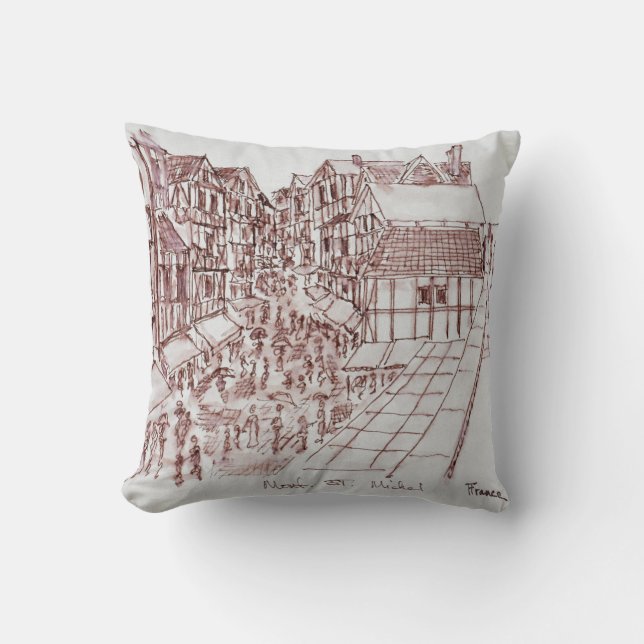 Ramparts, Mont Saint-Michel | Normandy, France Cushion (Front)