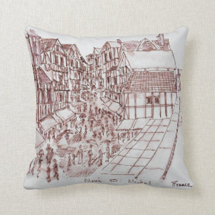 Ramparts, Mont Saint-Michel Normandy, France Cushion