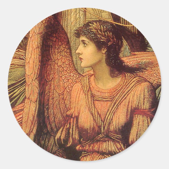 Ramparts of God's House, Angel by John Strudwick Classic Round Sticker (Front)