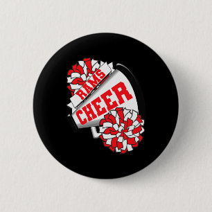 Rams Cheer Ck To School Cheerleading Spirit R 6 Cm Round Badge