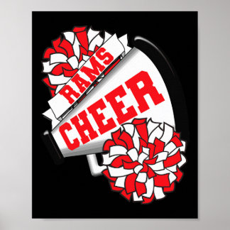 Rams Cheer Ck To School Cheerleading Spirit R  Poster