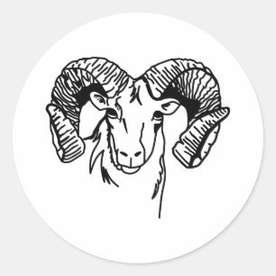 Rams Classic Round Sticker