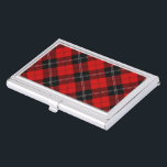 Ramsay tartan red black plaid business card holder<br><div class="desc">Ramsay clan tartan red black plaid</div>